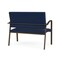 Lesro Newport 2 Seat Tandem Seating Metal Frame No Center Arms, Bronze, MD Ink Upholstery NP1501 - alternate 2